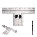 Mousike Cabinet Pull Metal Template， Handle Drill Mounting Template for Cabinet Doors and Drawers(Silver,1Pack)