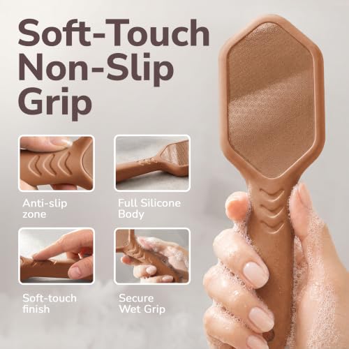 SILKLE Nano Glass Foot File - Foot Callus Remover for Feet & Foot Scrubber - style: Brown