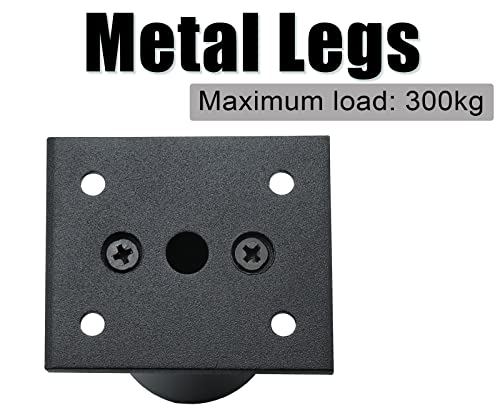 4-Pack Adjustable Aluminum Alloy Furniture Legs 10" Height Black - color: Black, size: 10 Inch