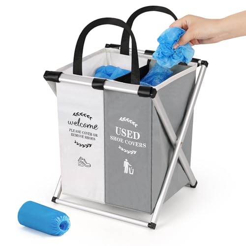 Natheeph Shoe Cover Dispenser + 10 Shoe Covers Disposable for Real Estate - color: Beige, Gray