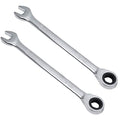 2 Pcs 10mm Ratchet Combination Wrench, Metric 72-Tooth - size: 10 mm