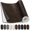 Leather Repair Kits, Large Vinyl Repair Patch for Couches Furniture - color: Glossy Dark Brown, size: 17X79 inch
