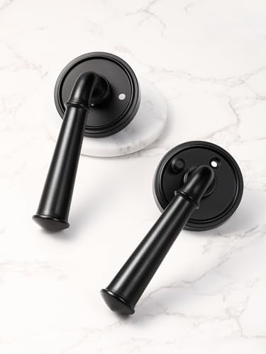 Door Handle Black Privacy Door Lever Black DoorHandle, 1 Pack - color: Black