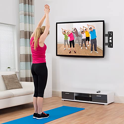 MOUNTUP Full Motion TV Wall Mount for Most 14-42 Inch LED LCD Flat Screen TVs & Monitors, Swivel Tilt Extension Rotation Wall Mount TV Bracket with Articulating Arm, Max VESA 200x200mm, up to 44 lbs - size: for 14-42 Inch TV,Full Motion Wall Mount TV