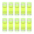 HARFINGTON 10pcs Small Cylindrical Bubble Level Vials 9x25mm PMMA Mini Horizontal Bubble Spirit Level Measuring Layout Tools for RV TV Picture Frame Hanging Tool Leveler - size: 9x25mm