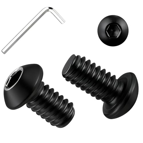 Metuja 20PCS 1/4-20x3/4 Button Head Socket Cap Bolts Screws,304 Stainless Steel Rust & Corrosion Resistant with Black Oxide Finish,Full Thread for DIY,Furniture Assembly,Toys & Mechanical Repair - size: 1/4-20 x 3/4"