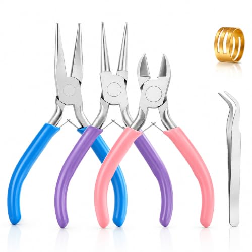 3 Pcs Pliers for Jewelry Making, Jewelry Pliers Set for Jewelry Repair - style: 3pcs-Mixed Color