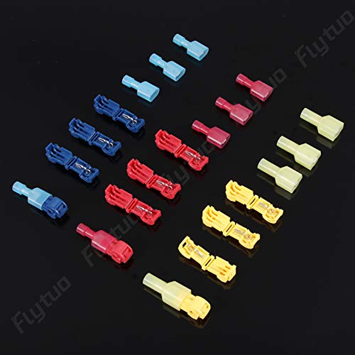 480PCS T-Tap Wire Connectors, Self-Stripping Quick Splice Electrical Wire Terminals, Insulated Male Quick Disconnect Spade Terminals Assortment Kit - style: 480PCS Tap Wire Connectors