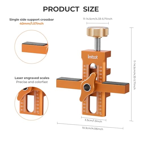 Imbot Cabinet Doors Aluminum Adjustable Positioner for Frameless Face Frame - style: Single-hole