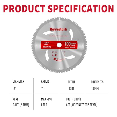 Circular Saw Blade 12 Inch 100T for Cutting Various Wood - size: 12 In 100T