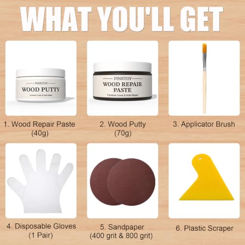 Wood Furniture Repair Kit (Black-Brown) for IKEA - color: Black-brown for Hemnes / Kallax / Bestå / Alex / Lagkapten / Lack / Micke