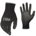 GORILLA GRIP Work Gloves, XLarge, 15 Pair, Black and Gray