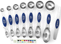 Spring Chef 8 Magnetic Measuring Spoons Set for Baking & Cooking, Sapphire - color: Sapphire, size: 1-Pack
