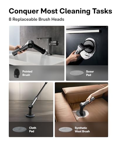 HOTO Flexi™ Cordless Electric Spin Scrubber, for Bathtub, Bathroom, Tile