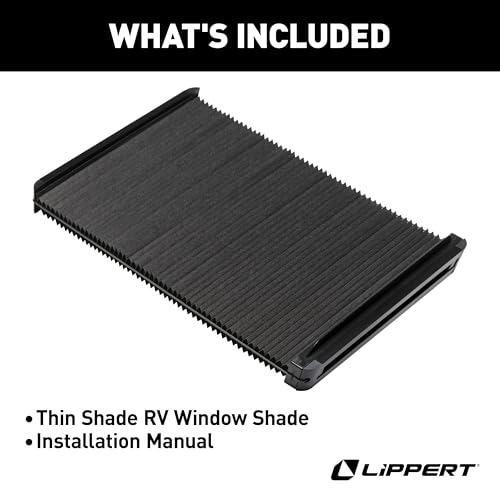Lippert Thin Shade EcoCell Snap-On RV Window Shade for Prepped Entry Doors with Sun-Blocking Protection, Easy Sliding Operation, Quick Installation - 2025009147