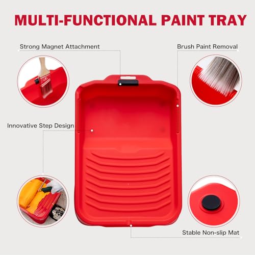 Mister Rui 9 Inch Paint Tray 21 Pack with 20 Liners - size: 9 Inch, 21 Pack