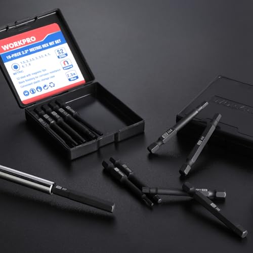 WORKPRO 20PCS Hex Head Allen Wrench Drill Bit Set, 2.3" Magnetic Tips - color: Hex