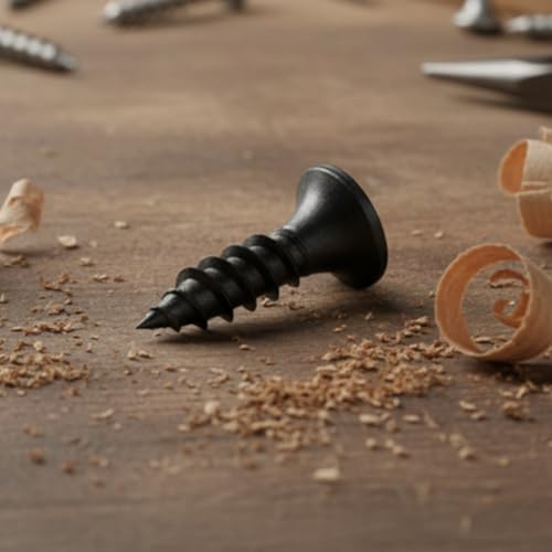 #6 x 1/2 Inch Drywall Screws Phillips Flat Head Black Oxide Screws 137 PCS, Wood Screws for Furniture Cabinet DIY - size: #6×1/2