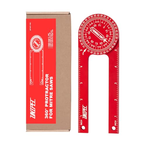 7.3 Inch Aluminum Miter Saw Protractor & Angle Finder Tool, Red