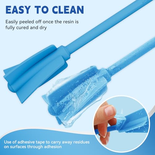 Suzzam Silicone Resin Mixer Paddles, 4Pcs Epoxy Mixer for Drill
