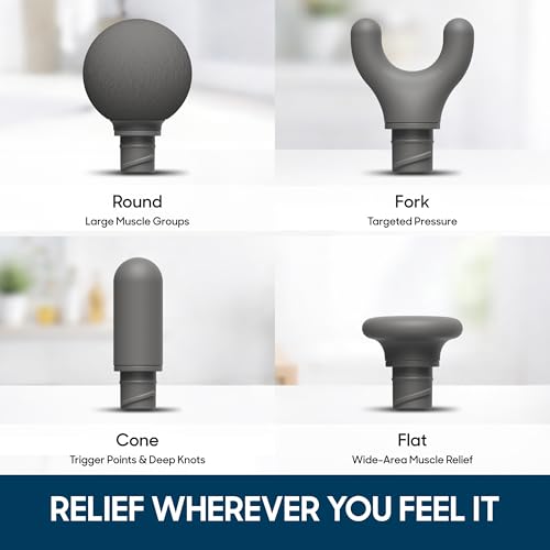 Sharper Image Powerboost Move Mini Percussion Massage Gun, Powerful & Quiet - color: Periwinkle