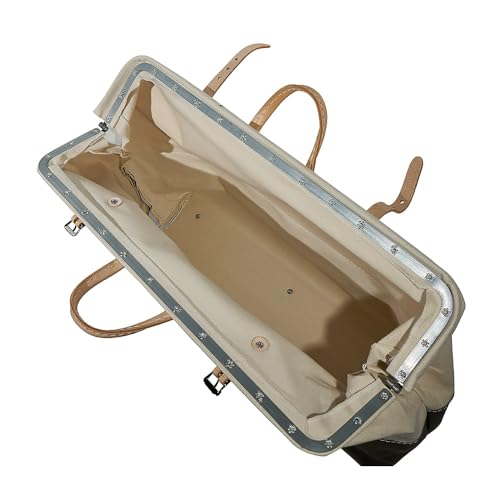 Klein Tools 5105-24 Tool Bag, Heavy Duty Canvas Tool Storage with Moisture-Resistant Vinyl Bottom and Steel Frame for Rugged Use, 24-Inch - size: 24-Inch