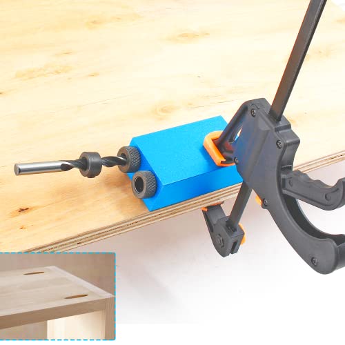 Bonsicoky 14 Pcs Pocket Hole Jig Kit, 15 Degree Woodworking Inclined - size: 14 Pcs Set