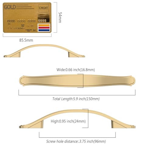 Amerdeco 10 Pack Champagne Bronze Cabinet Pulls 3.75 Inch(96mm) Hole Center Drawer Pulls Cabinet Hardware Kitchen Cabinet Handles for Bathroom ZH0068 - color: Champagne Bronze, size: 3.75"/96MM Hole Center