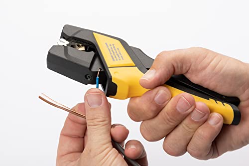Jokari 20030 Ergonomic Automatic Flat Cable Stripper for PVC-Insulated Flat Cables, 16.6cm L x 10.2cm W x 2.8cm H
