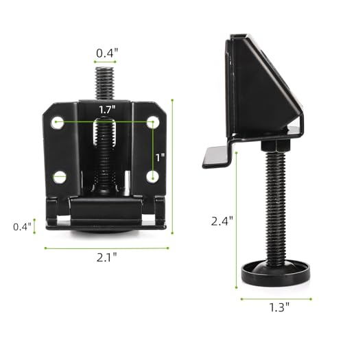 8 Pack Heavy Duty Leveling Feet, Adjustable Furniture Leg Leveler with Screws, Lock Nuts and Wrench for Furniture, Table, Cabinets, Shelves, Workbench