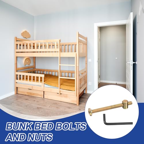 PATIKIL 4 Set Bunk Bed Bolts and Nuts Kit, M6x70mm Furniture Bolts Hex Drive Socket Cap Hardware Replacement for Beds Headboards Chairs - size: M6x70mm