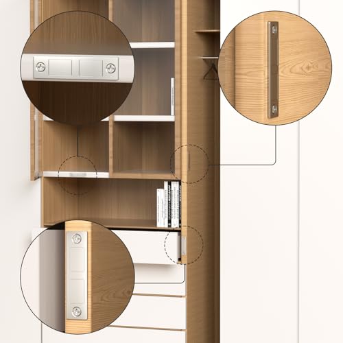 Magnetic Door Catch, Drawer Magnets to Stay Closed, Jiayi 30 LB 2 Pack Cabinet Door Magnets for Closures Wardrobe Cabinets Closet Closing - color: Sliver