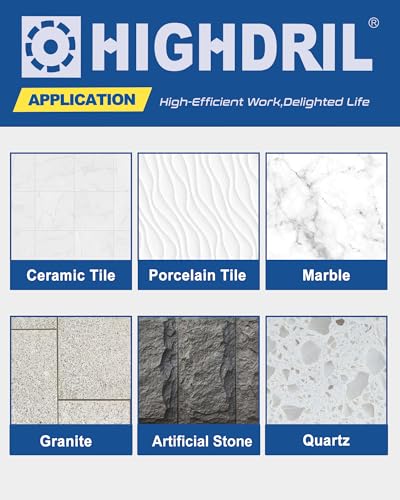 HIGHDRIL 13Pcs Tile Hole Saw Kit for Porcelain Ceramic Marble Stone - size: Kit 2 Thread