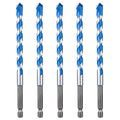 Concrete Drill Bit Set 5 Pcs, 3/8" Masonry Drill Bits, Hex Shank - size: 3/8", 5 Pcs