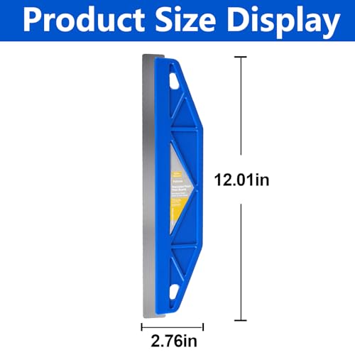 12-Inch Paint Edger & Trim Guard, Stainless Steel Straight Edge Tool - color: Blue