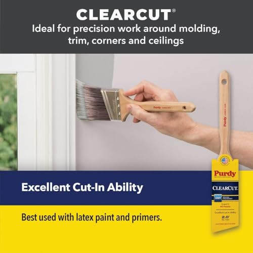 Purdy 3" Angle Sash Firm, Nylon/Polyester Bristle, Paint Brush, Hardwood Handle 144152130-1 Each