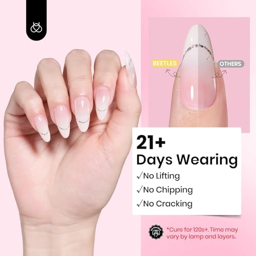 Beetles Hard Gel HEMA-Free, 1 oz 9 in 1 Clear Builder Nails Gel - color: Dewy Breeze Clear HEMA-Free 1 oz