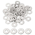 PATIKIL #12 304 Stainless Steel Flat Washers, 50 Pcs Round Metal Washer Small Spacer for Screws Bolts Nuts Assortment (1/4" ID x 4/7" OD) - size: #12 (1/4" ID x 4/7" OD)