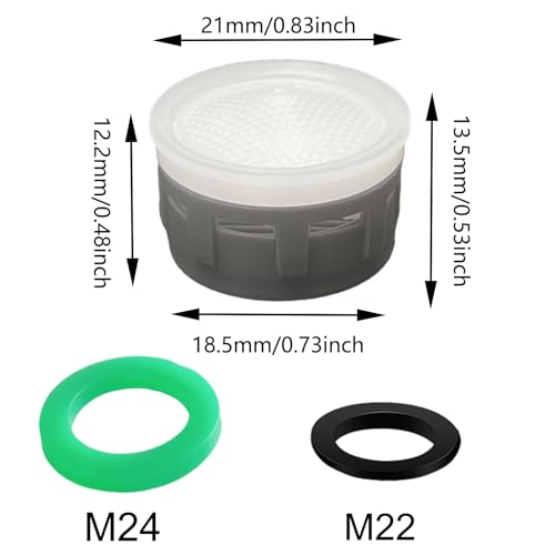 Faucet Aerator 1.2 GPM Flow Restrictor Plug-In Faucet Aerator Replacement Parts for Bathroom or Kitchen (white 20 Pieces)