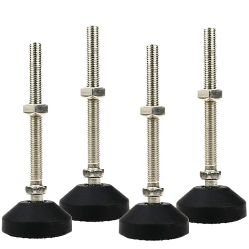 M10 Leveling Feet 880 Lb Capacity, 4 Inches Height - 2 Inches Base, 4Pcs - color: Black, size: D50xM10xH80mm