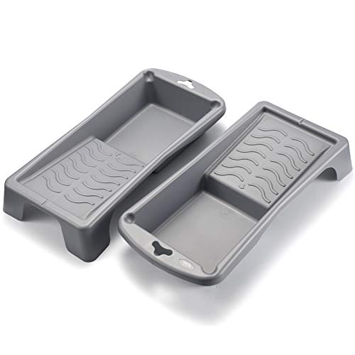 NANJA 4" Mini Paint Roller Tray Set Deep Well Paint Tray (2PCS)