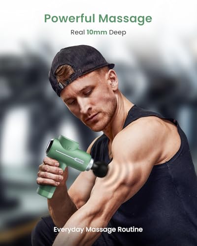 RENPHO Active Massage Gun, Deep Tissue Percussion Back Massager - color: Gentle-green