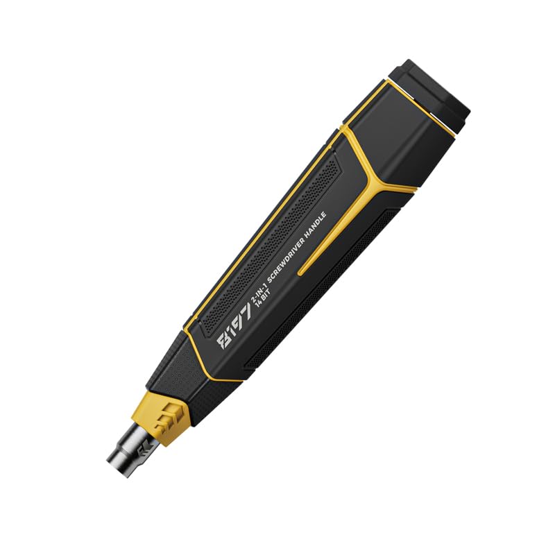 Hanboost 16 in 1 Magnetic Precision Screwdriver Set, 2-in-1 Dual-Handle Repair Tool Kit with 14 CR-V Bits (H4 & H6.3), 5NM High Torque for Electronics, PC, Furniture Assembly & DIY Makers.