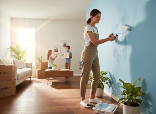 7-Inch Paint Roller Frame and High-Density Microfiber Cover Set - Professional Smooth-Rolling Paint Application Tool for Home Wall, Trim, and Ceiling Painting Projects - Single Pack Set - size: 7 Inch
