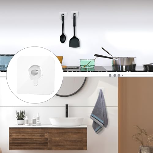 20 Pcs Adhesive Picture Hooks, Wall Hangers Without Nails, Adhesive Wall Hooks, to use Inside Kitchen, Bathroom, Home and Office