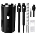 Diamond Core Drill Bit 4-5/16"(110mm) with Pilot Bit & Adapters (SDS Plus & Hex) – Upgraded Welded Segments, 8.6" Depth – for Concrete, Solid Brick, Hollow Brick, Masonry & More - size: (4-5/16"/110mm)