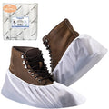 ProtectX White Disposable Shoe & Boot Covers, XL Extra Large, 200-pack (100 pairs), Waterproof, Slip Resistant, Durable CPE Plastic, Fits up to Men's 14 US Size and All Women's US Size Shoes - size: White CPE X-Large 200PK