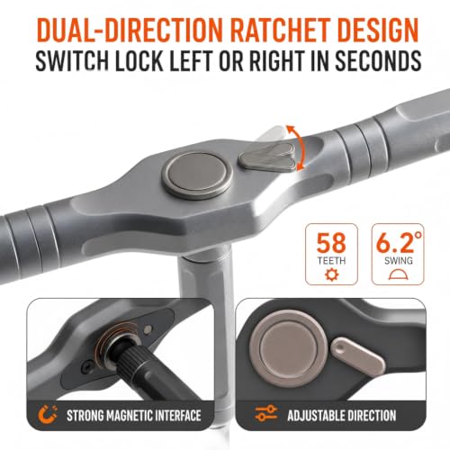 Ratchet Screwdriver Set 66-in-1 Precision Repair Tool Kit with S2 Steel Bits, T-Handle & Wrench Driver, Magnetic Case for Home DIY, Electronics, Appliance Repair - Gift for Men Husband Dad