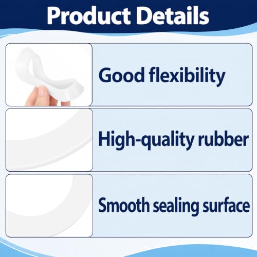 6PCS Dual Flush Toilet Seal Replacement Kit for Glacier Bay 83SGB, Suitable for Toilet Tank Leak Repair, White Rubber 83SGB Replacement Seal