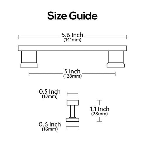 Alzassbg Brushed Satin Nickel Cabinet Pulls and Handles 10 Pack, AL3061SN - color: Brushed Satin Nickel, size: 5" Hole Center